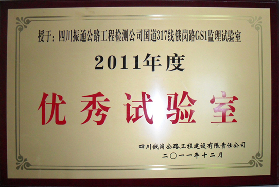 2011年G317线俄岗路优秀试验室